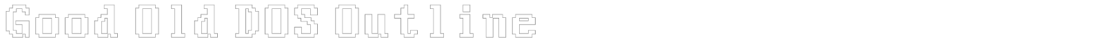 Good Old DOS font preview